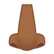 Emoji 👃🏾 Naso: Carnagione Abbastanza Scura su Google Android 12L.