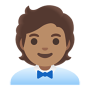 🧑🏽‍💼 Emoji Oficinista Hombre: Tono De Piel Medio en Google Android 12L.