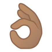 Emoji 👌🏽 Mano Che Fa OK: Carnagione Olivastra su Google Android 12L.