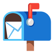 Émoji 📬 Boîte Aux Lettres Ouverte Drapeau Levé sur Google Android 12L.