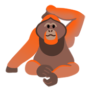 🦧 Emoji Orangután en Google Android 12L.