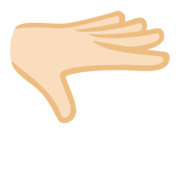 🫳🏻 Emoji Handfläche Nach Unten: helle Hautfarbe Google Android 12L.