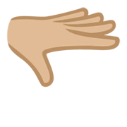 🫳🏼 Emoji Handfläche Nach Unten: mittelhelle Hautfarbe Google Android 12L.
