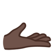 🫴🏿 Emoji Palma Para Cima Mão: Pele Escura na Google Android 12L.