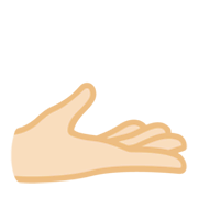 🫴🏻 Emoji Palma Para Cima Mão: Pele Clara na Google Android 12L.