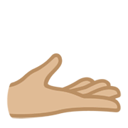 🫴🏼 Emoji Handfläche Nach Oben: mittelhelle Hautfarbe Google Android 12L.