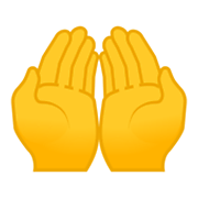 Emoji 🤲 Mani Unite In Alto su Google Android 12L.