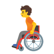 🧑‍🦽 Emoji Persona en silla de ruedas manual en Google Android 12L.