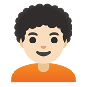 🧑🏻‍🦱 Emoji Persona: Tono De Piel Claro, Pelo Rizado en Google Android 12L.