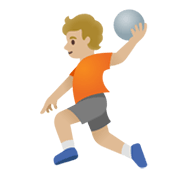 🤾🏼 Emoji Handballspieler(in): mittelhelle Hautfarbe Google Android 12L.