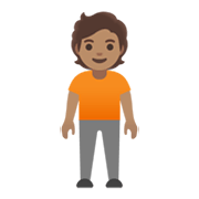 Emoji 🧍🏽 Persona In Piedi: Carnagione Olivastra su Google Android 12L.