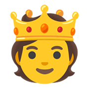 🫅 Emoji Persona Con Corona en Google Android 12L.