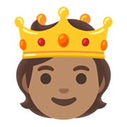 🫅🏽 Emoji Persona Con Corona: Tono De Piel Medio en Google Android 12L.