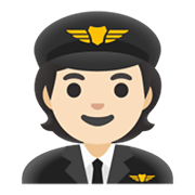 🧑🏻‍✈️ Emoji Piloto: Tono De Piel Claro en Google Android 12L.