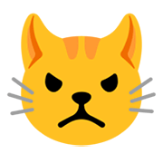 😾 Emoji Gato Enfadado en Google Android 12L.