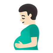 🫃🏻 Emoji Hombre Embarazado: Tono De Piel Claro en Google Android 12L.