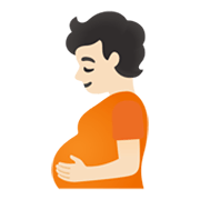 🫄🏻 Emoji Persona Embarazada: Tono De Piel Claro en Google Android 12L.