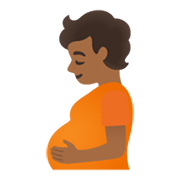 🫄🏾 Emoji Persona Embarazada: Tono De Piel Oscuro Medio en Google Android 12L.