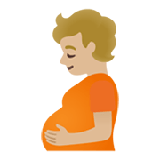 🫄🏼 Emoji Persona Embarazada: Tono De Piel Claro Medio en Google Android 12L.