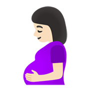 🤰🏻 Emoji Mujer Embarazada: Tono De Piel Claro en Google Android 12L.