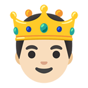 🤴🏻 Emoji Prinz: helle Hautfarbe Google Android 12L.