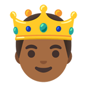 🤴🏾 Emoji Príncipe: Pele Morena Escura na Google Android 12L.