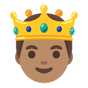 🤴🏽 Emoji Príncipe: Pele Morena na Google Android 12L.