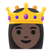 👸🏿 Emoji Princesa: Tono De Piel Oscuro en Google Android 12L.