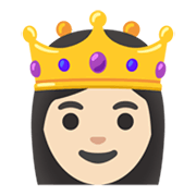 👸🏻 Emoji Princesa: Tono De Piel Claro en Google Android 12L.
