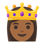 👸🏾 Emoji Princesa: Tono De Piel Oscuro Medio en Google Android 12L.