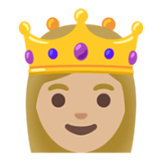 👸🏼 Emoji Princesa: Tono De Piel Claro Medio en Google Android 12L.