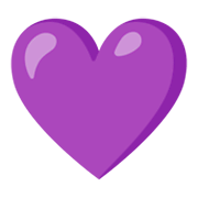 Emoji 💜 Cuore Viola su Google Android 12L.