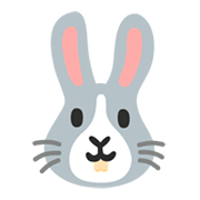 🐰 Emoji Cara De Conejo en Google Android 12L.