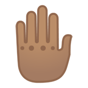 Emoji 🤚🏽 Dorso Mano Alzata: Carnagione Olivastra su Google Android 12L.