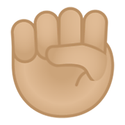 Emoji ✊🏼 Pugno: Carnagione Abbastanza Chiara su Google Android 12L.