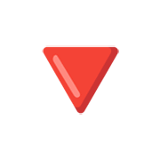 Émoji 🔻 Triangle Rouge Pointant Vers Le Bas sur Google Android 12L.