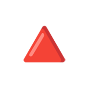 Émoji 🔺 Triangle Rouge Pointant Vers Le Haut sur Google Android 12L.