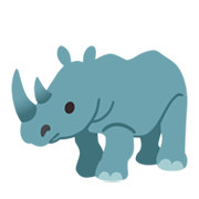 🦏 Emoji Rinoceronte en Google Android 12L.