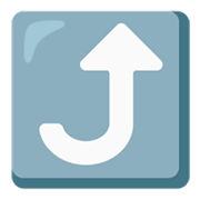 Emoji ⤴️ Freccia Curva In Alto su Google Android 12L.