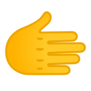 🫱 Emoji Mano Derecha en Google Android 12L.
