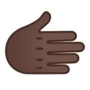 🫱🏿 Emoji Mano Derecha: Tono De Piel Oscuro en Google Android 12L.