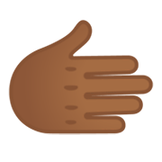 🫱🏾 Emoji Mano Derecha: Tono De Piel Oscuro Medio en Google Android 12L.