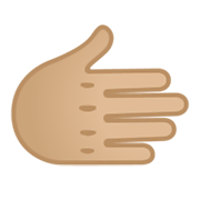 Emoji 🫱🏼 Mano Destra: Carnagione Abbastanza Chiara su Google Android 12L.