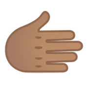 Emoji 🫱🏽 Mano Destra: Carnagione Olivastra su Google Android 12L.