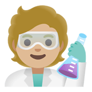 Emoji 🧑🏼‍🔬 Persona Che Lavora In Campo Scientifico: Carnagione Abbastanza Chiara su Google Android 12L.