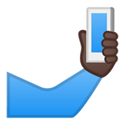 🤳🏿 Emoji Selfie: dunkle Hautfarbe Google Android 12L.