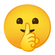 🤫 Emoji ermahnendes Gesicht Google Android 12L.