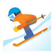 Émoji ⛷️ Skieur sur Google Android 12L.