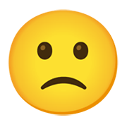 🙁 Emoji betrübtes Gesicht Google Android 12L.