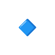 🔹 Emoji Rombo Azul Pequeño en Google Android 12L.